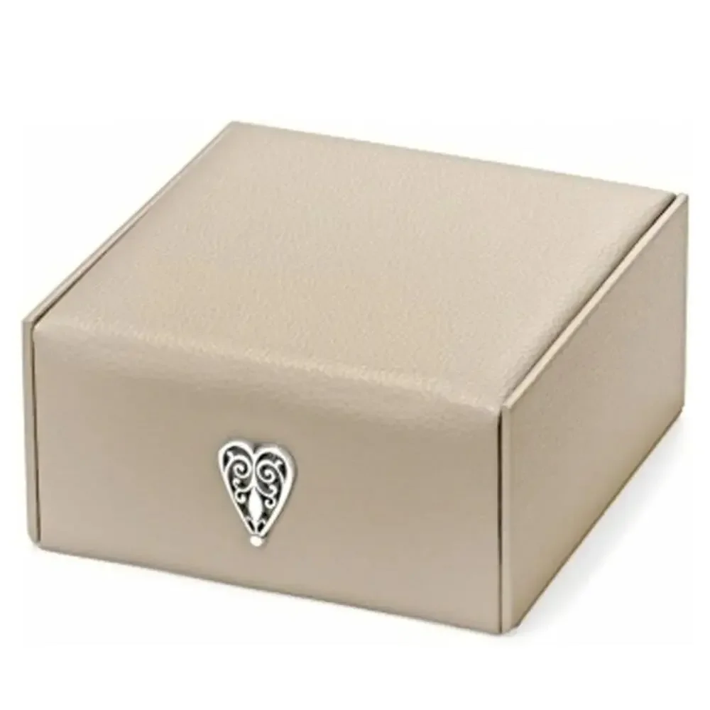 Brighton Follow Your Heart Two Tier Small Leather Jewelry Box New